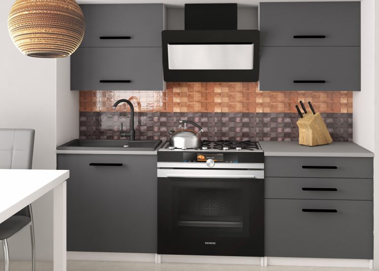 Meubles de cuisine 120 cm gris anthracite graphite sans plan de travail Fabricant TOR ELEGANTA2/2/WT/SR/BB/B1