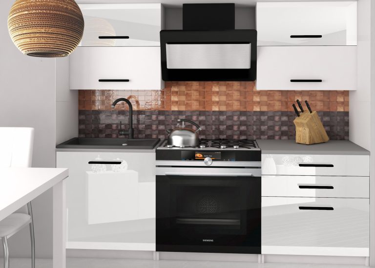 Meubles de cuisine 120 cmblanc brillant blanc mat avec plan de travail Fabricant INF ELEGANTA2/2/WT/WWTW/0/B1