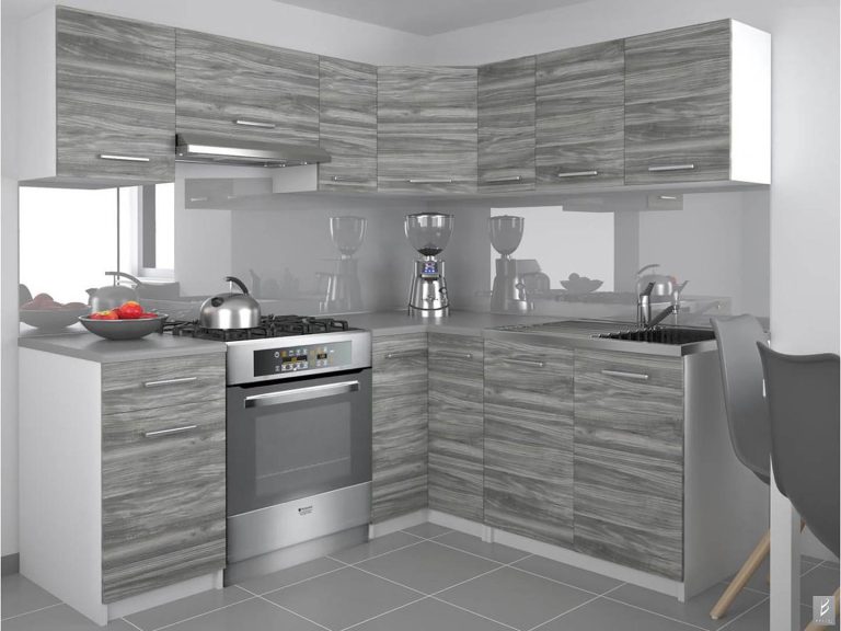 Meubles de cuisine 360 cm gris anthracite graphite sans plan de travail Fabricant TOR LIDIAUNIQA2/3/WT/GW1/BB/B1