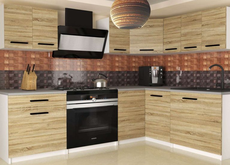 Meuble de cuisine 300 cm chêne wotan chêne sonoma avec plan de travail Fabricant TOR ARMIN2/2/WT/DS/0/B1