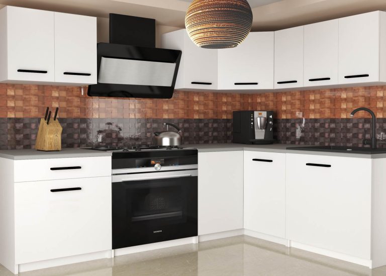 Meubles de cuisine 300 cm blanc mat sans plan de travail Fabricant TOR ARMIN2/1/WT/WT/BB/B1