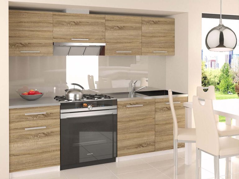 Meubles de cuisine 180 cm en chêne Wotan et chêne Sonoma avec plan de travail Fabricant TOR SUPERUNIQA2/4/WT/DS/0/B1