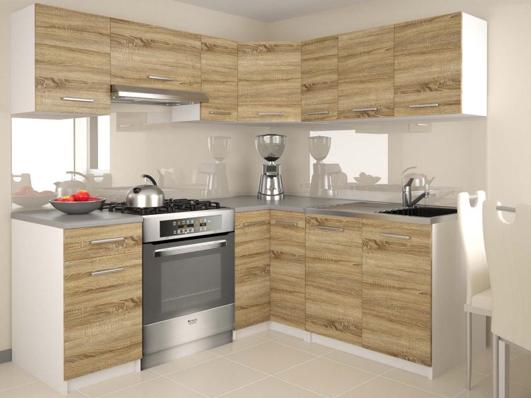 Meuble de cuisine 360 ​​cm chêne wotan chêne sonoma avec plan de travail Fabricant TOR LIDIAUNIQA3/5/WT/DS/0/E