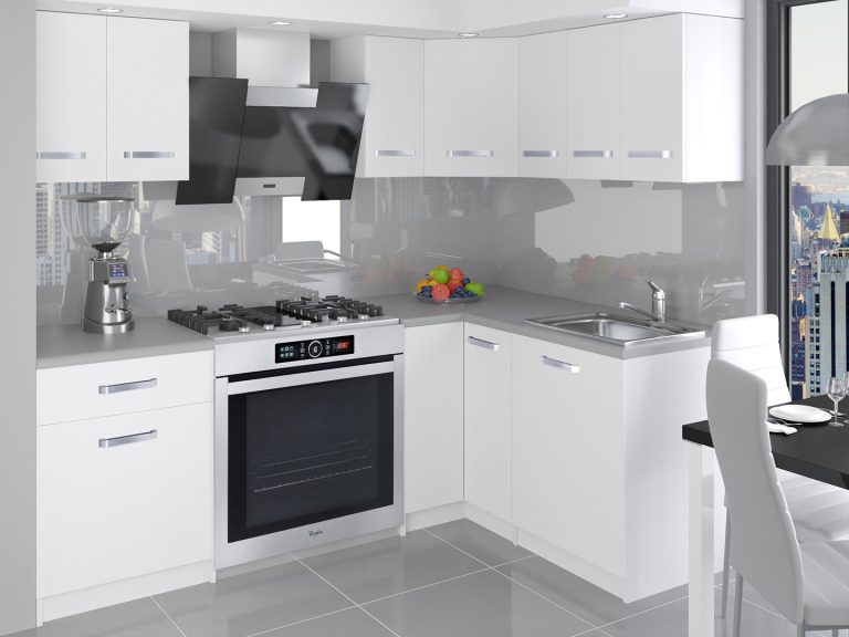 Meubles de cuisine 300 cm blanc mat sans plan de travail Fabricant TOR ARMIN2/1/WT/WT/BB/B1