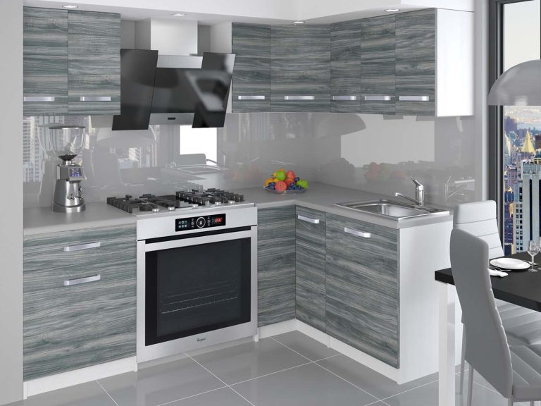Meubles de cuisine 300 cm gris anthracite graphite avec plan de travail Fabricant TOR ARMIN2/2/WT/GW1/0/B1