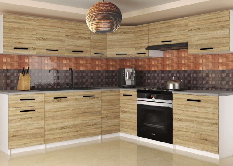 Meuble de cuisine 420 cm chêne wotan chêne sonoma avec plan de travail Fabricant TOR UNIQAPLUS/4/WT/DS/0/B1