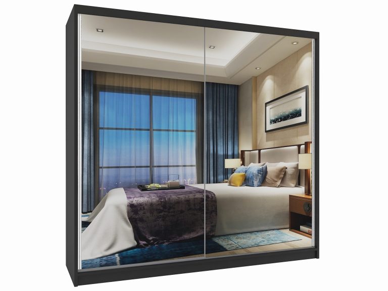 Armoire coulissante 200 cm avec miroir Fabricant M SZP1/2/B/WI/L/HI