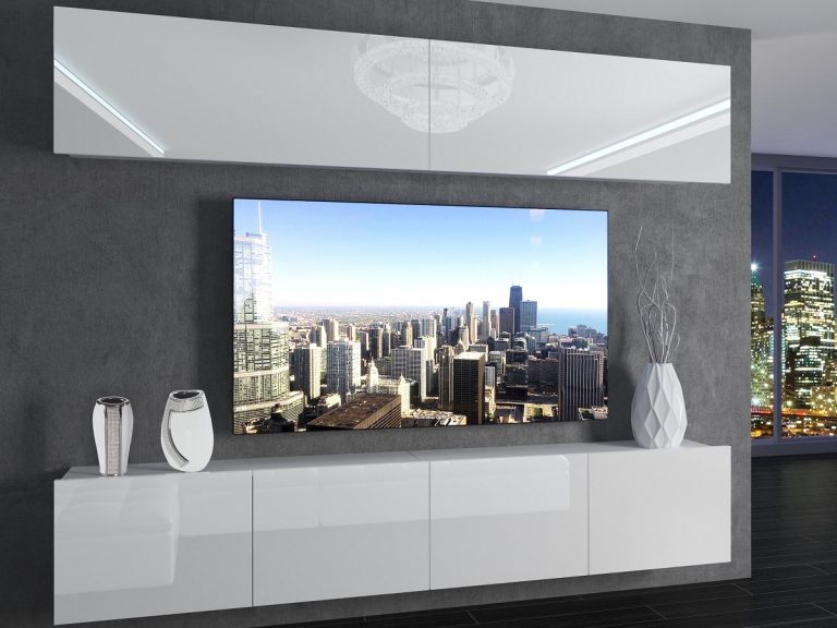 Meuble mural 200 cm Belini blanc brillant Imperium 6 Fabricant IMP 6/5/W/W/0/0