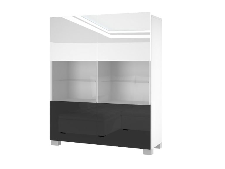 Commode Belini blanc brillant / noir brillant Imperium Belini 1 Fabricant IMP KOM1/3/W/WB/0/0