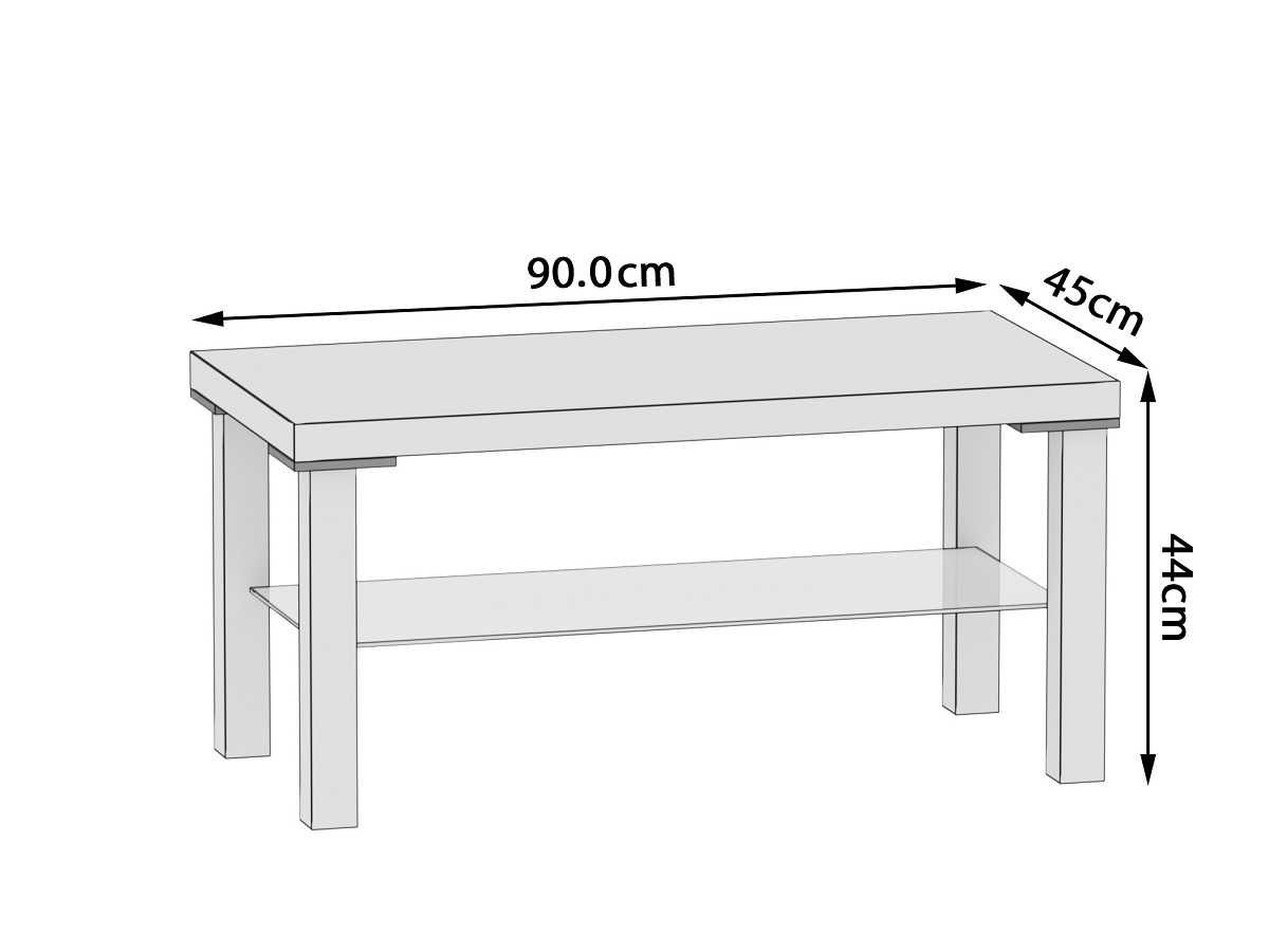 Table basse Belini chêne sonoma Imperium Belini 1 IMP SK1/0/W/DS/0/0