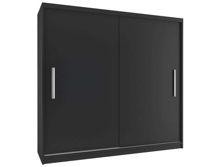 Armoire coulissante 200 cm noir ébène foncé Fabricant SI SZP1/2/B/B/0/AL