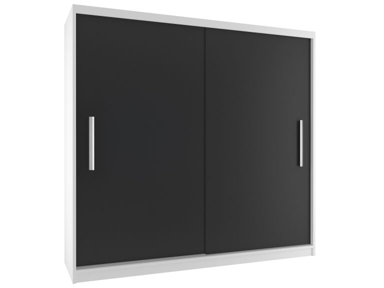 Armoire coulissante 200 cm noir ébène foncé Fabricant SI SZP1/2/W/B/0/AL