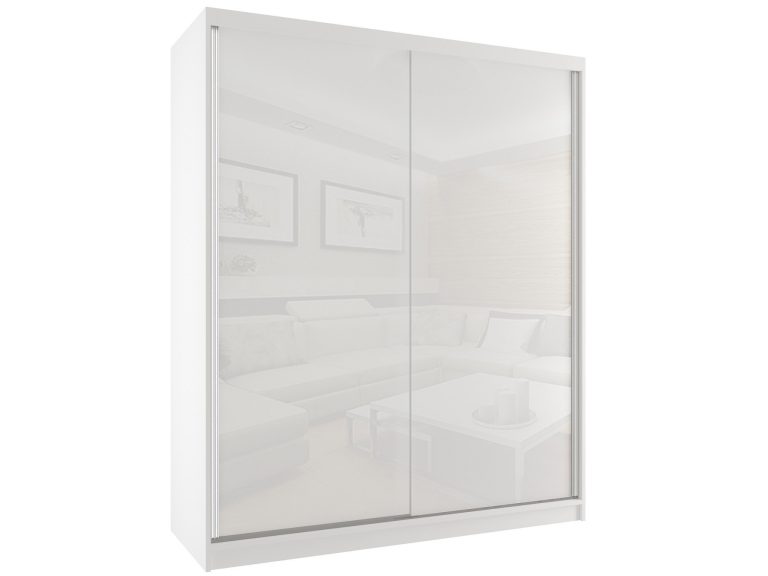 Armoire coulissante 158 cm blanc brillant Fabricant BM SZP3/2/W/W/W/HI