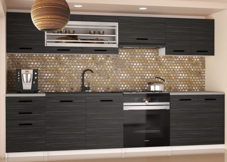 Meuble de cuisine 240 cm noir ébène foncé sans plan de travail Fabricant TOR MARIKA2/4/WT/HK/BB/B1