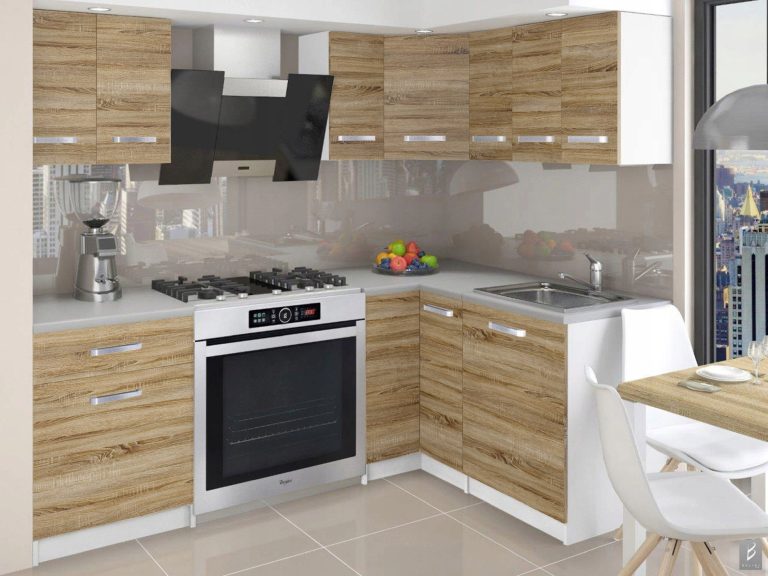 Meuble de cuisine 300 cm chêne wotan chêne sonoma avec plan de travail Fabricant TOR ARMIN2/2/WT/DS/0/B1