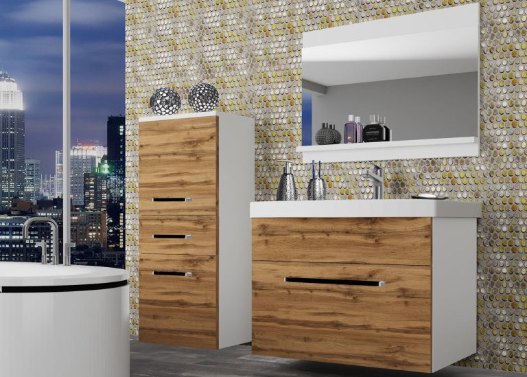 Meuble de salle de bain Belini chêne wotan + lavabo + miroir Fabricant ROD M 2/0/W/DW/0/ZW
