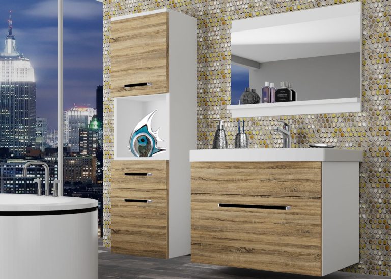 Meuble de salle de bain Belini chêne sonoma + lavabo + miroir Fabricant ROD M 3/0/W/DS/0/ZW