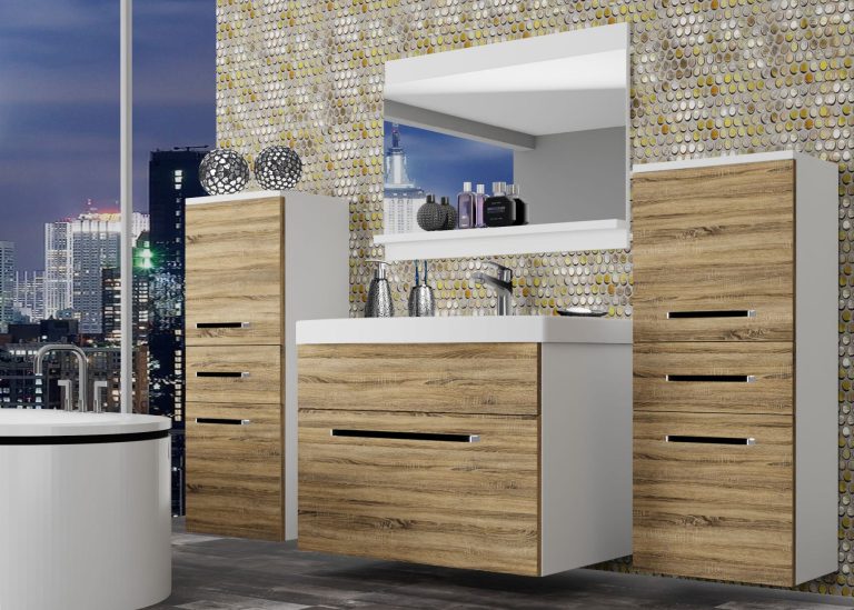 Meuble de salle de bain Belini chêne sonoma + lavabo + miroir Fabricant ROD M 4/0/W/DS/0/ZW