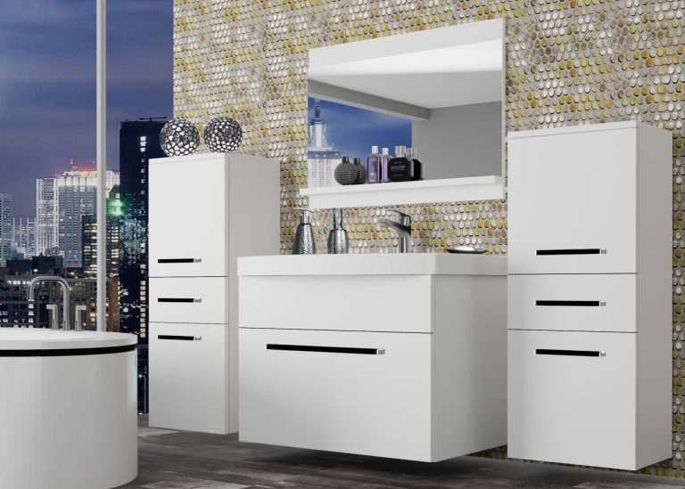 Meuble de salle de bain Belini blanc mat + lavabo + miroir Fabricant ROD M 4/0/W/W/0/ZW