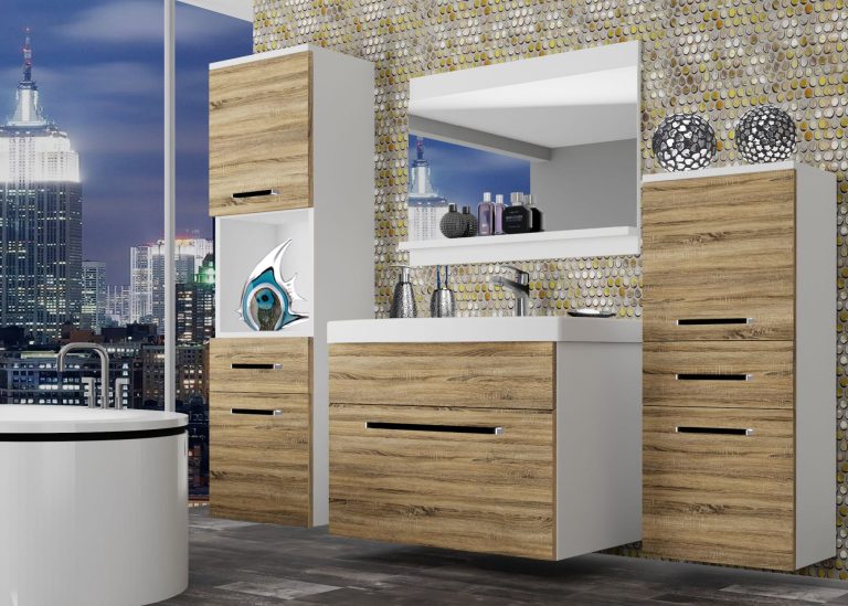 Meuble de salle de bain Belini chêne sonoma + lavabo + miroir Fabricant ROD M 5/0/W/DS/0/ZW