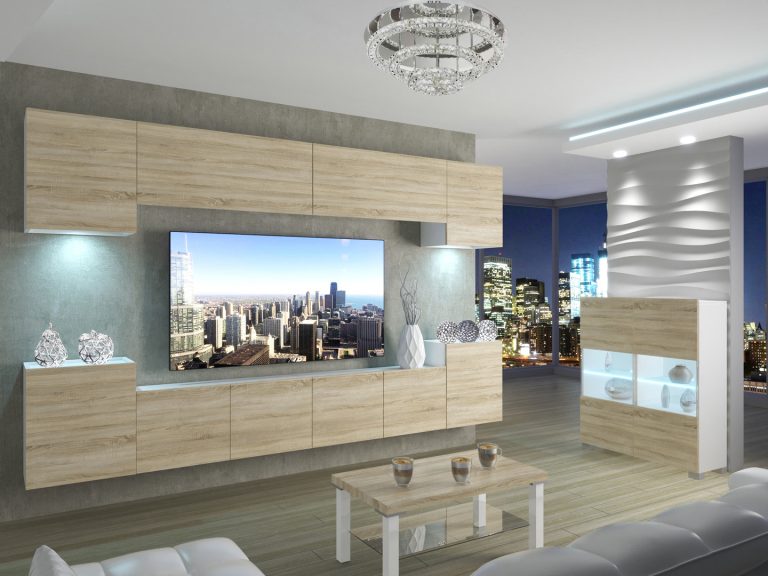 Meuble mural 300 cm Belini chêne sonoma Imperium 4 Fabricant IMP 4/5/W/DS/0/0