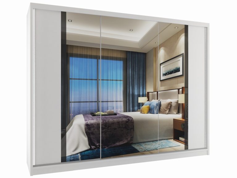 Armoire coulissante 232 cm avec miroir blanc mat Fabricant MV SZP4/2/1W/2W1L/B/HI