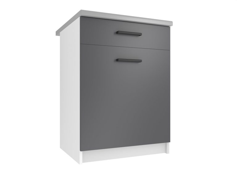 Armoire de cuisine inférieure 60 cm grise TOR SDSZ1-60/0/WT/SR/0/B1