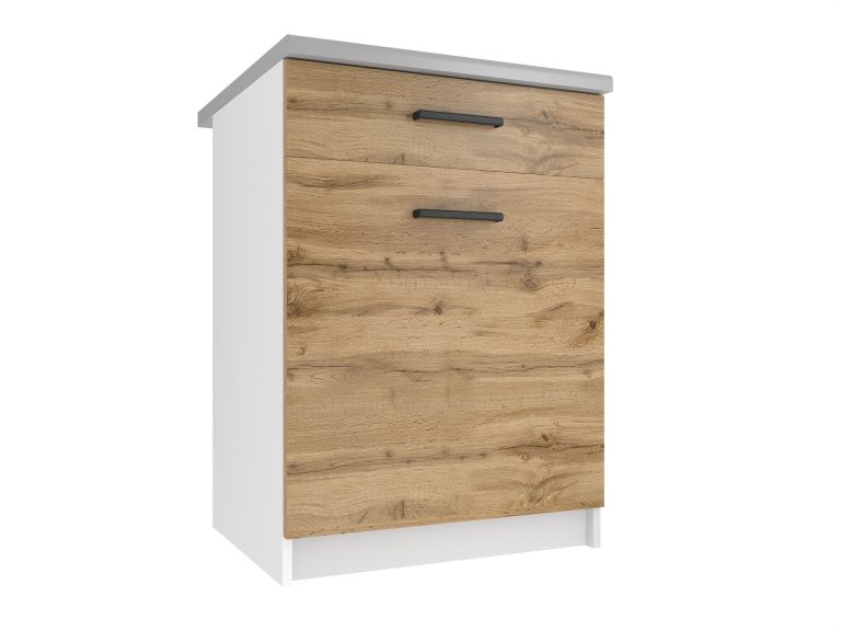 Armoire de cuisine sur pied avec tiroirs TOR SDSZ1-60/0/WT/DW/0/B1