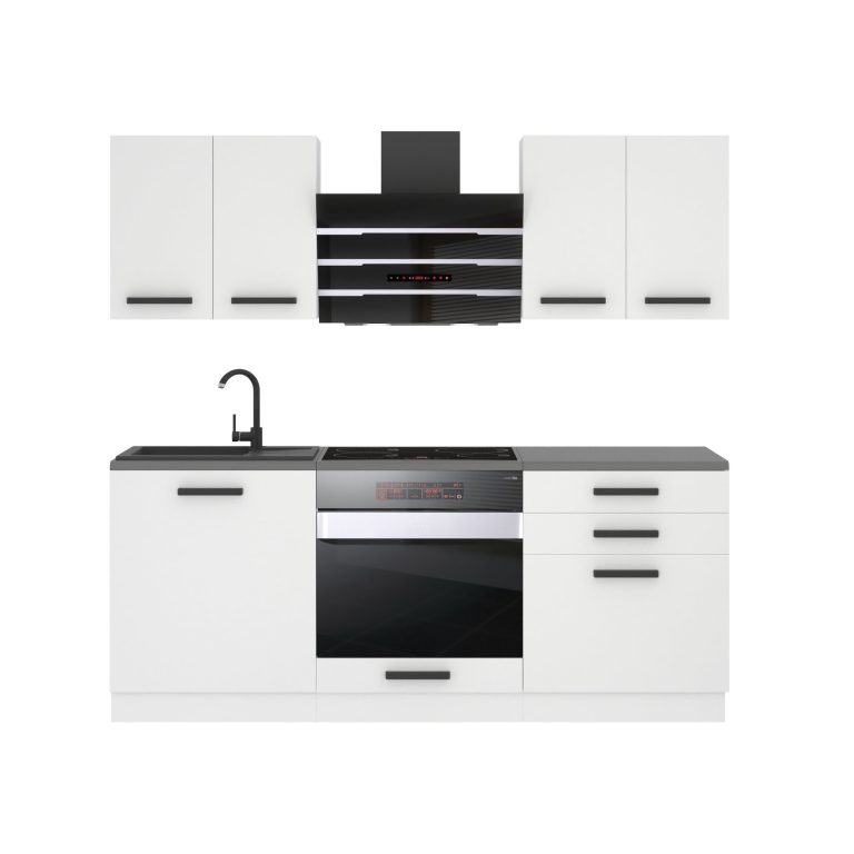 Meubles de cuisine Premium Version Complète 180 cm blanc mat sans plan de travail Fabricant TOR MARY/0/WT/WT/0/B1