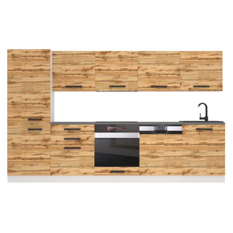 Meubles de cuisine Premium Version Complète 300 cm en chêne chêne wotan chêne sonoma sans plan de travail Fabricant TOR ROSE/0/WT/DW/0/B1