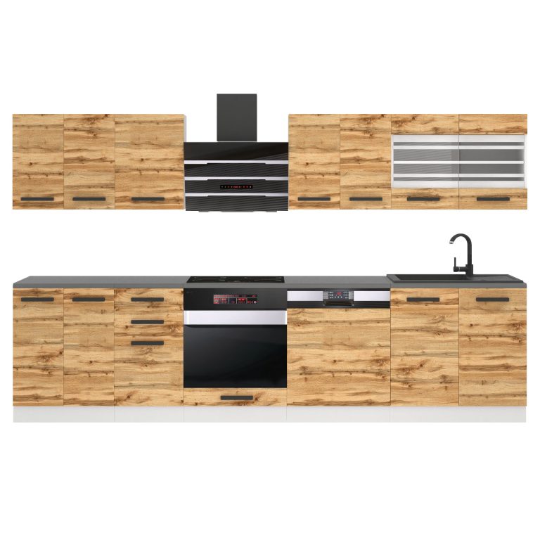 Meubles de cuisine Premium Version Complète 300 cm en chêne chêne wotan chêne sonoma sans plan de travail Fabricant TOR LUCY/0/WT/DW/0/B1