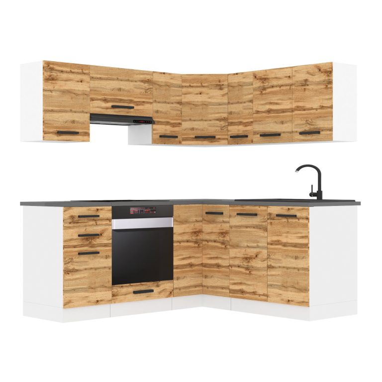 Meubles de cuisine Premium Version Complète 380 cm en chêne chêne wotan chêne sonoma avec plan de travail Fabricant TOR SARAH/2/WT/DW/B/B1
