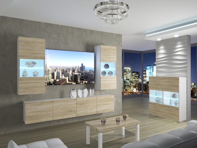 Meuble mural 200 cm Belini chêne sonoma Imperium 7 Fabricant IMP 7/5/W/DS/0/0