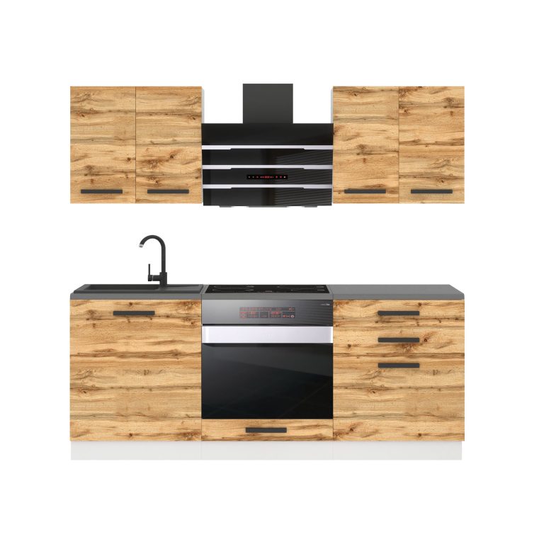 Meubles de cuisine Premium Version Complète 180 cm en chêne chêne wotan chêne sonoma avec plan de travail Fabricant TOR MARY/0/WT/DW/B/B1