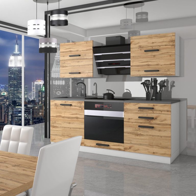 Meubles de cuisine Premium Version Complète 180 cm en chêne chêne wotan chêne sonoma sans plan de travail Fabricant TOR EMILY/0/WT/DW/0/B1