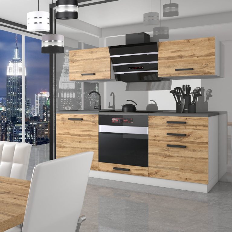 Meubles de cuisine Premium Version Complète  180 cm en chêne chêne wotan chêne sonoma sans plan de travail Fabricant TOR SOPHIA/0/WT/DW/0/B1