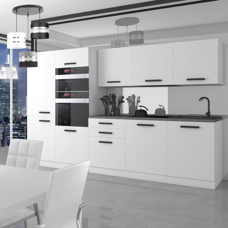 Meubles de cuisine Premium Version Complète 300 cm blanc mat sans plan de travail Fabricant TOR GRACE/0/WT/WT/0/B1