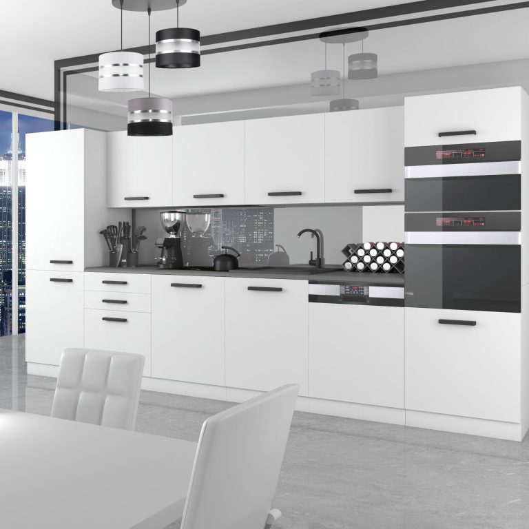 Meubles de cuisine Premium Version Complète 360 cm blanc mat sans plan de travail Fabricant TOR NAOMI/0/WT/WT/0/B1
