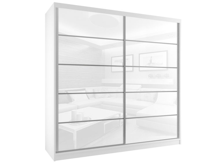 Armoire coulissante 200 cm blanc brillant Fabricant BH SZP1/2/W/WI/5W/HI