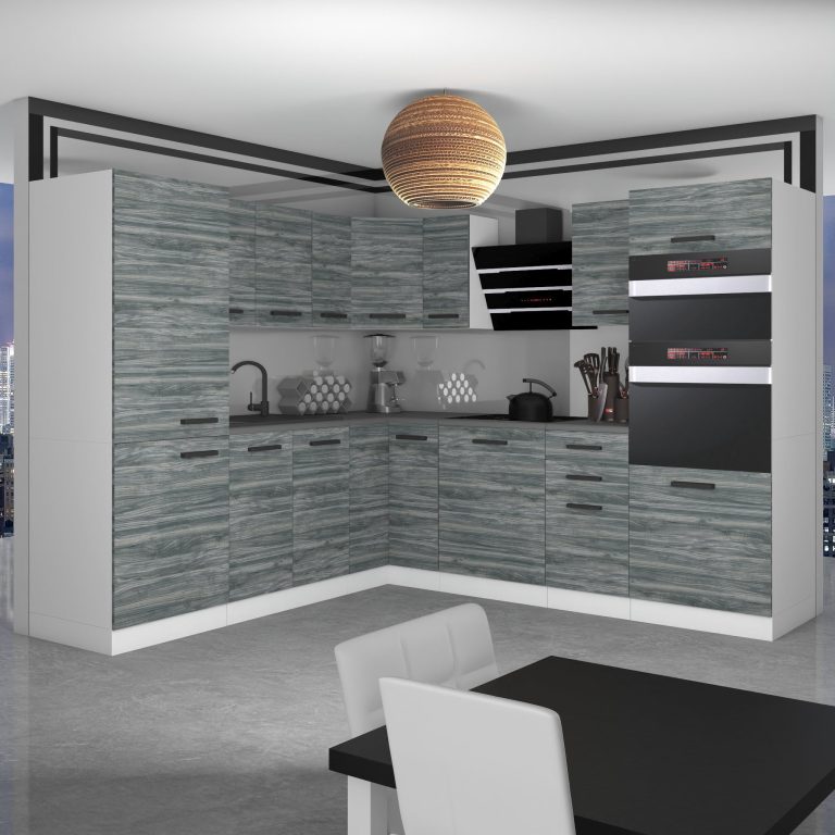 Meubles de cuisine Premium Version Complète 480 gris graphite anthracite sans plan de travail Fabricant TOR STACY/0/WT/GW/0/B1
