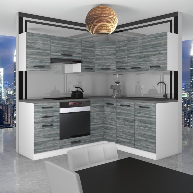 Meubles de cuisine Premium Version Complète 380 gris graphite anthracite sans plan de travail Fabricant TOR SARAH/1/WT/GW/0/B1