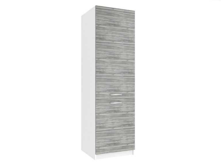 Armoire de cuisine haute Belini pour réfrigérateur encastrable 60 cm gris anthracite Glamour Wood Fabricant TOR SSL60/0/WT/GW/0/E
