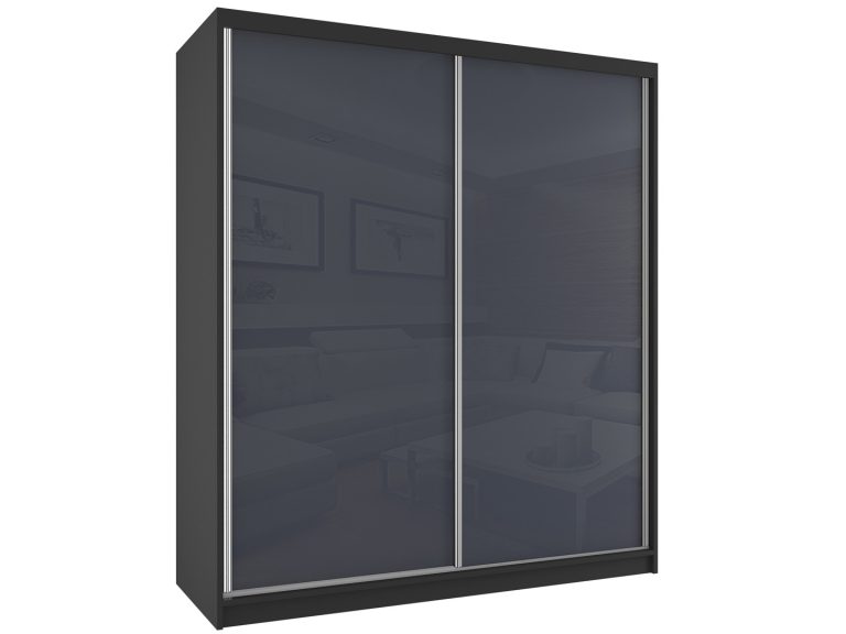 Armoire coulissante 158 cm gris acier brillant Fabricant BM SZP3/2/B/W/S/HI