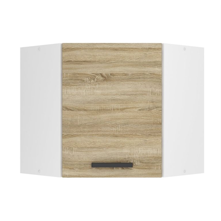 Armoire de cuisine supérieure d'angle 60 cm TOR SGN60/0/WT/DS/0/B1/PP