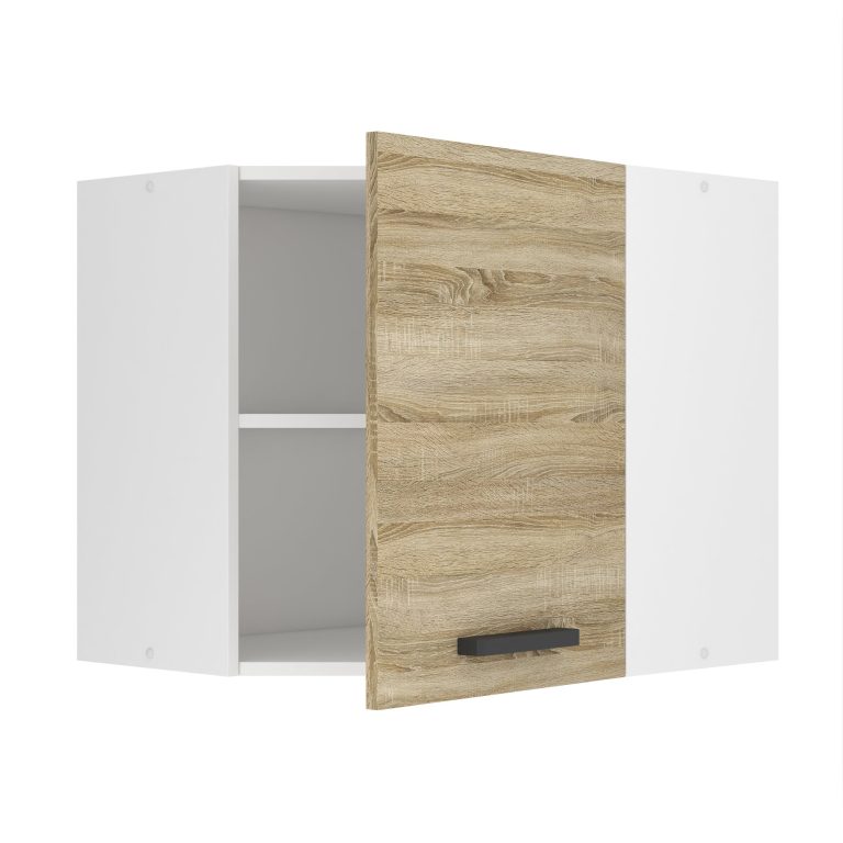 Armoire de cuisine supérieure d'angle 60 cm TOR SGN60/0/WT/DS/0/B1/PP