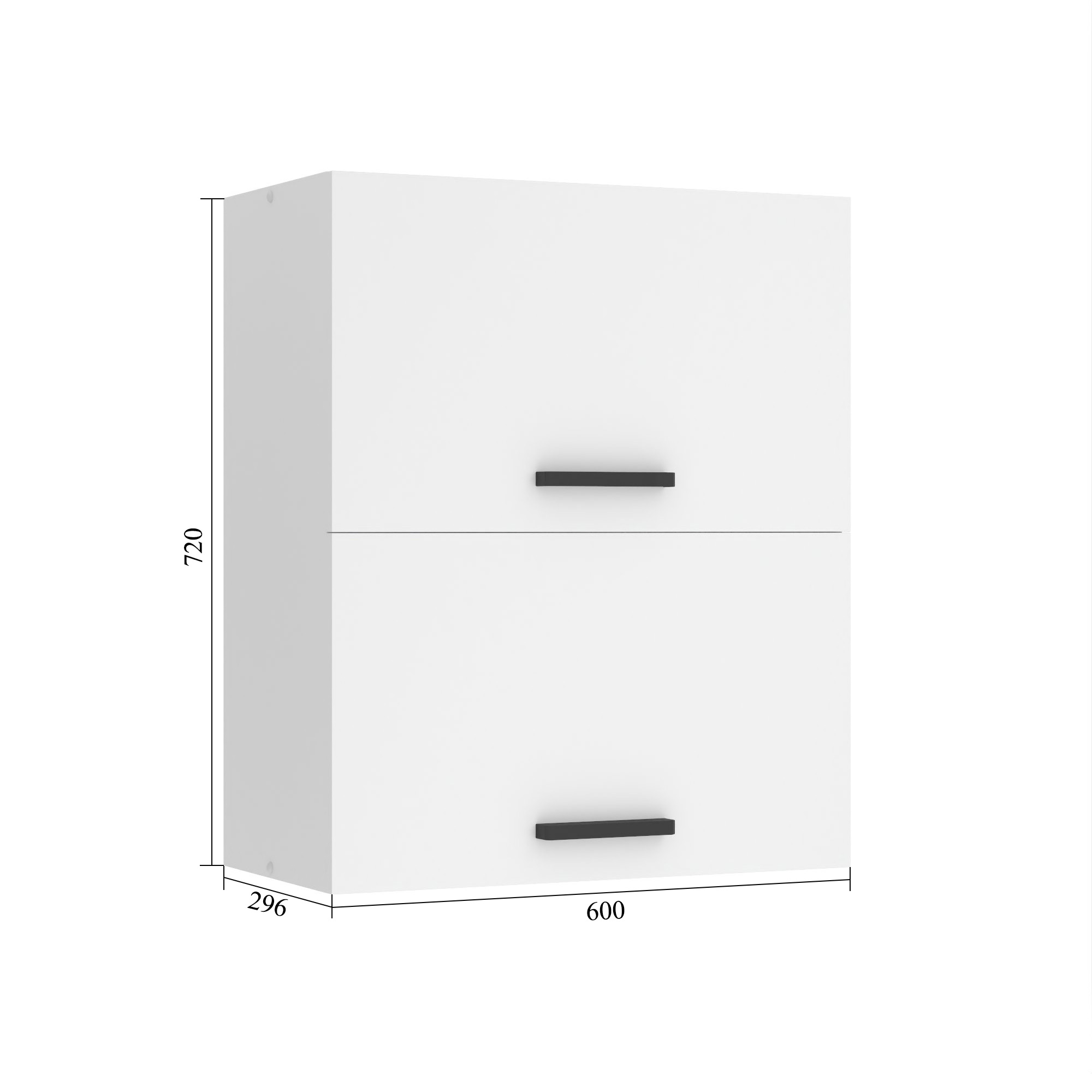 Meuble haut de cuisine 60 cm TOR SGP2-60/0/WT/GW/0/B1/PP