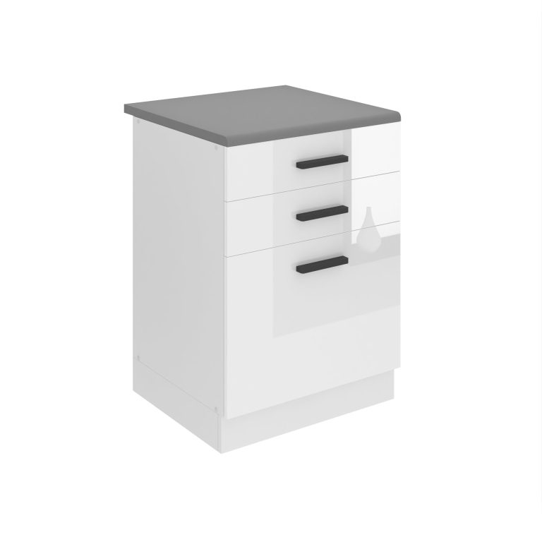 Meuble bas de cuisine 60 cm tiroirs INF SDSZ60/0/WT/W/B/B1/PP
