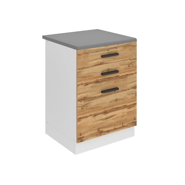 Meuble bas de cuisine 60 cm tiroirs TOR SDSZ60/0/WT/DW/B/B1/PP
