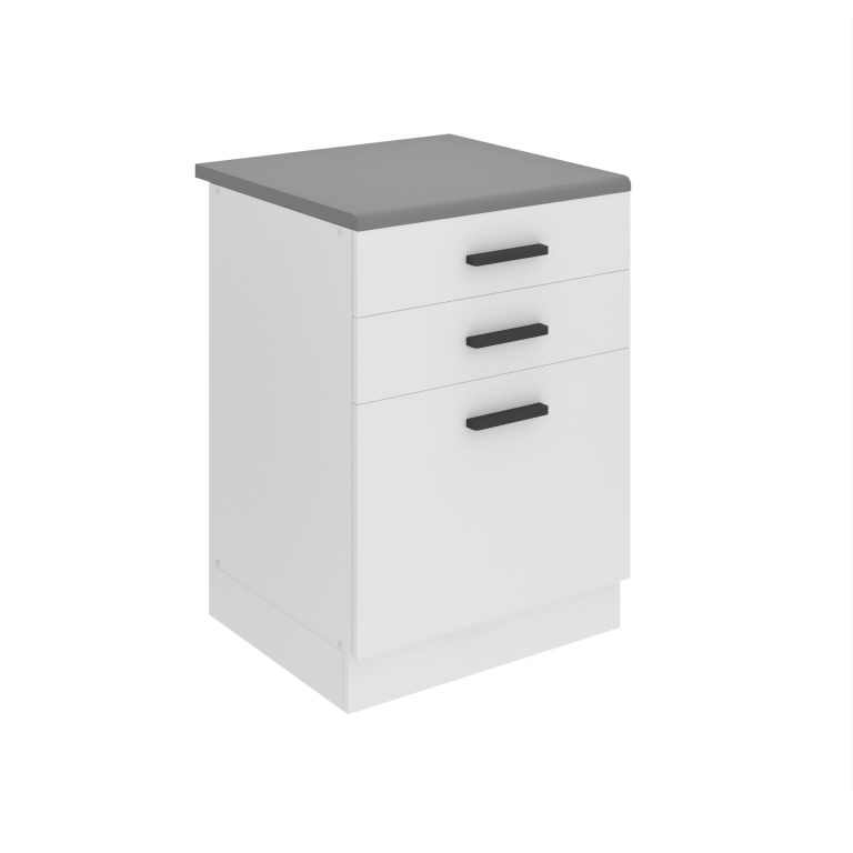 Meuble bas de cuisine 60 cm tiroirs TOR SDSZ60/0/WT/WT/B/B1/PP

