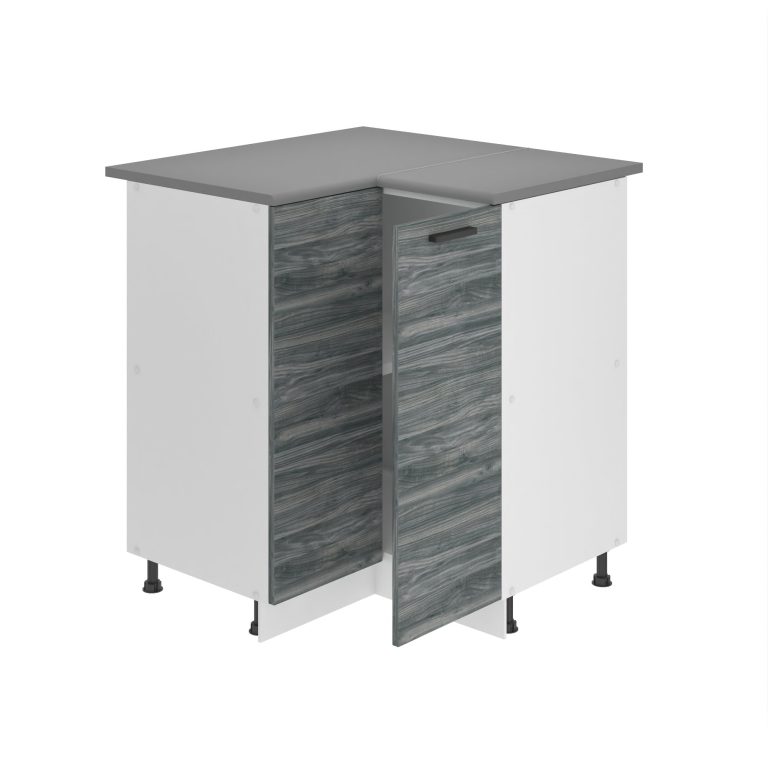 Meuble bas d'angle de cuisine 90 cm TOR SNP90/0/WT/GW/0/B1/PP